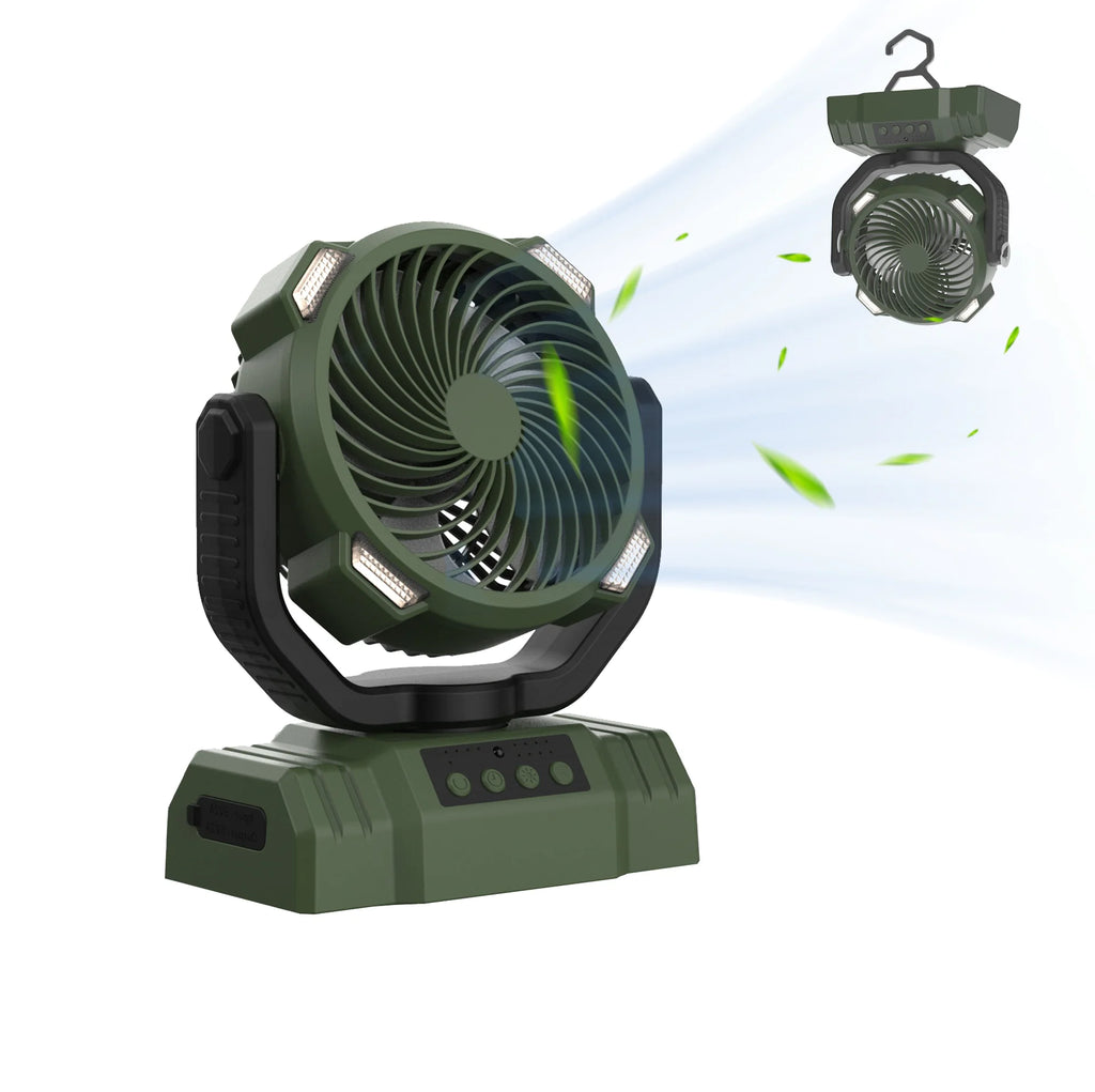 LumiBreeze - Outdoor Household Power Bank LED Light Camping Fan