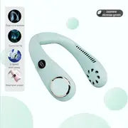 LumiBreeze - Portable LED Neck Fan for Summer Comfort and Coolness