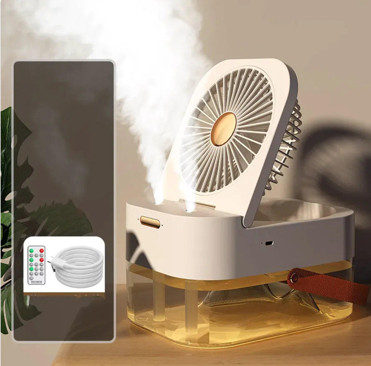 LumiBreeze - Portable Humidifier Fan Night Light