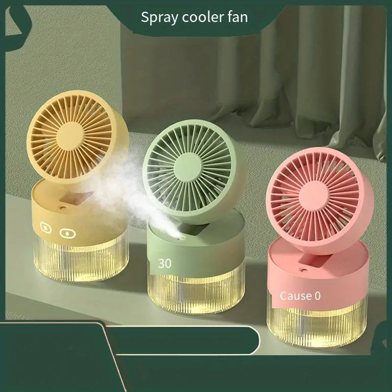 LumiBreeze - Mini USB Desktop Fan with Spray Humidifier Function