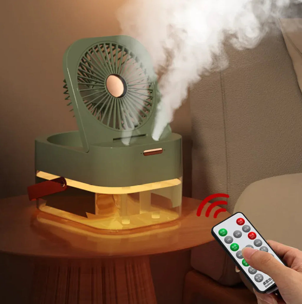 LumiBreeze - Portable Humidifier Fan Night Light