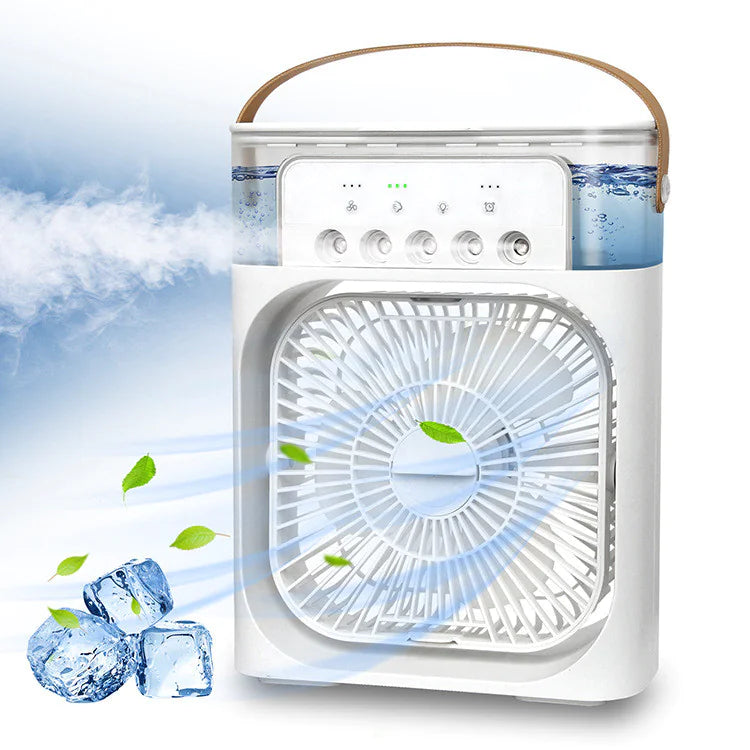 LumiBreeze - Air Humidifier Cooling USB Fan LED Night Light Water Mist Humidification Fan Spray