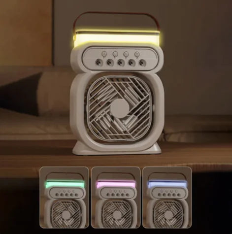 LumiBreeze - 3-in-1 Portable AC Fan with LED & Humidifier