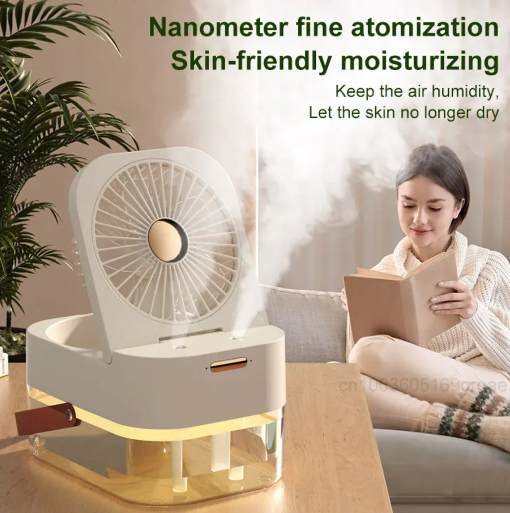 LumiBreeze - Portable Humidifier Fan Night Light