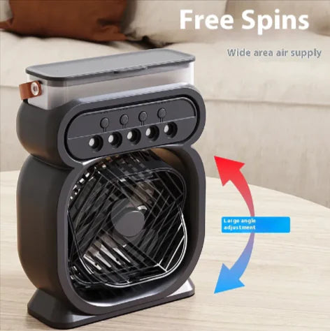 LumiBreeze - 3-in-1 Portable AC Fan with LED & Humidifier
