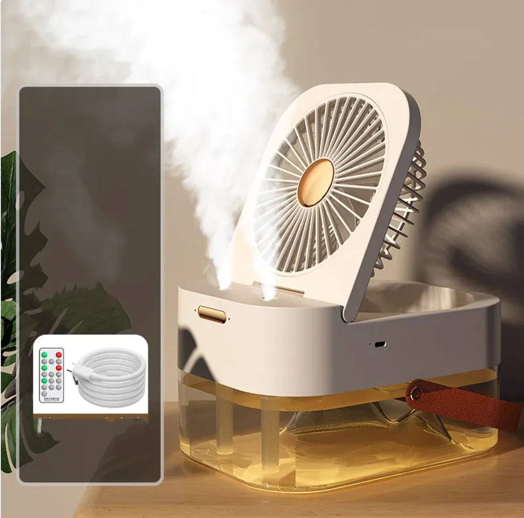 LumiBreeze - Portable Humidifier Fan Night Light