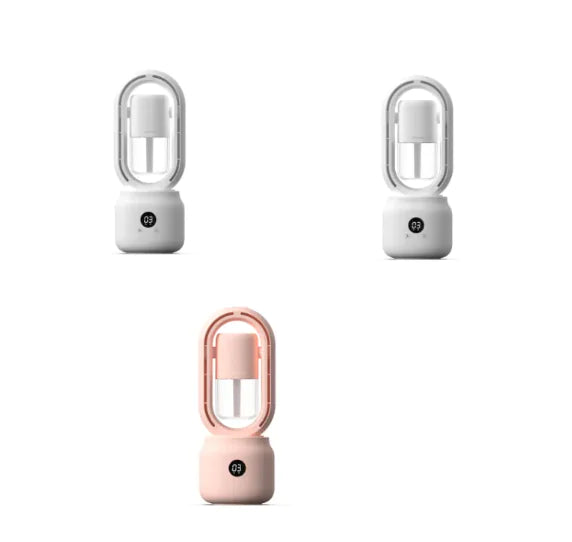 LumiBreeze - Bladeless USB Spray Mist Electric Fan & Air Humidifier (Rechargeable, Tabletop)