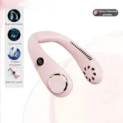 LumiBreeze - Portable LED Neck Fan for Summer Comfort and Coolness