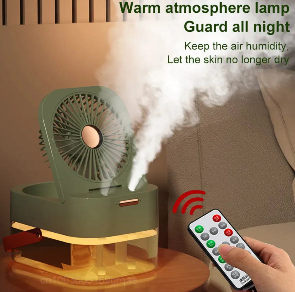 LumiBreeze - Portable Humidifier Fan Night Light