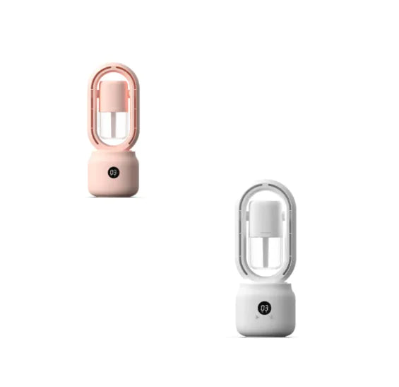 LumiBreeze - Bladeless USB Spray Mist Electric Fan & Air Humidifier (Rechargeable, Tabletop)