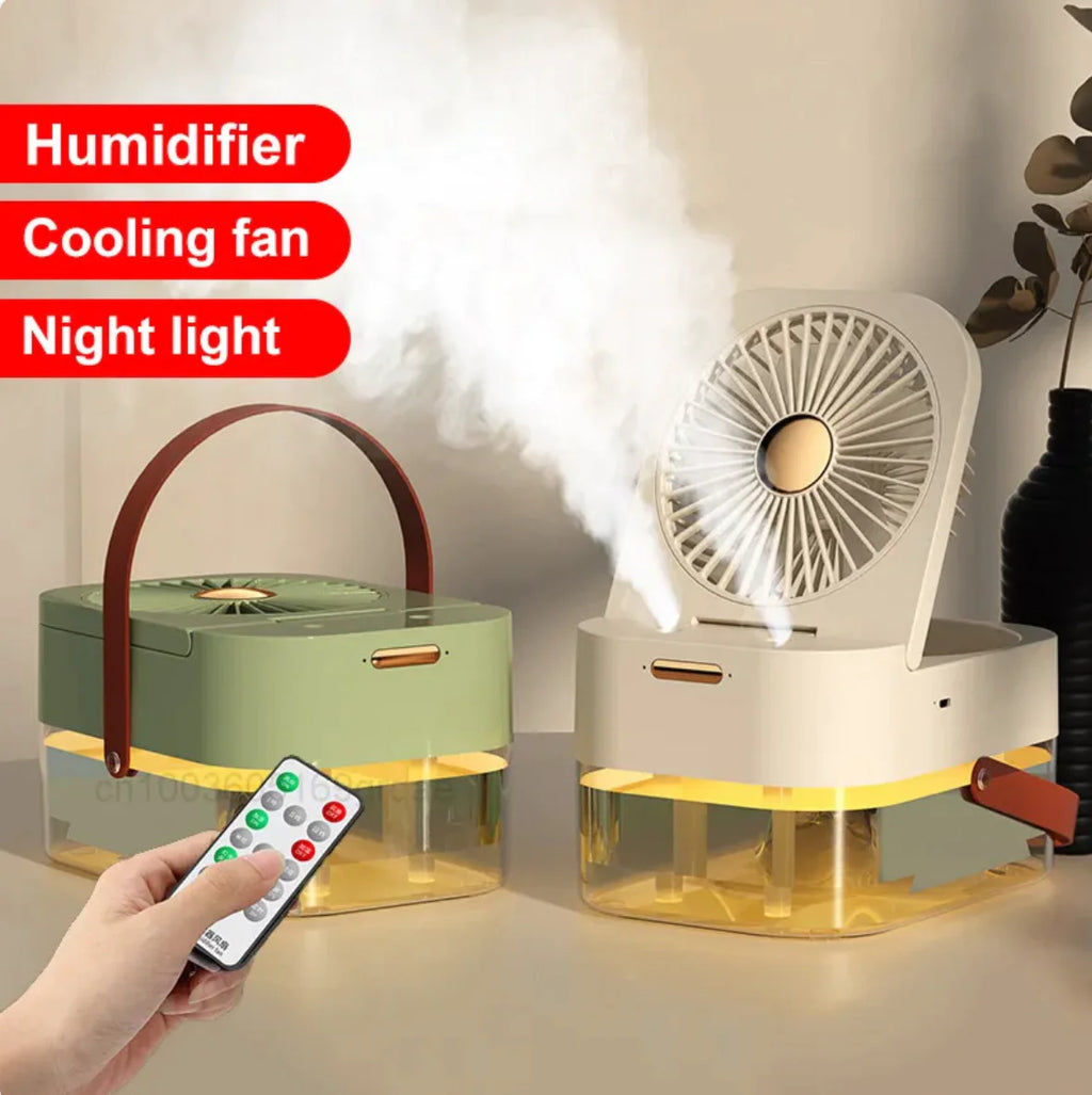 LumiBreeze - Portable Humidifier Fan Night Light