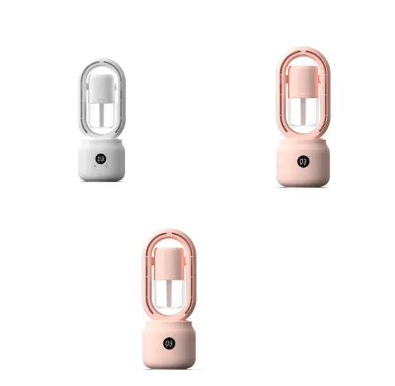 LumiBreeze - Bladeless USB Spray Mist Electric Fan & Air Humidifier (Rechargeable, Tabletop)