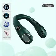 LumiBreeze - Portable LED Neck Fan for Summer Comfort and Coolness