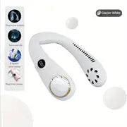 LumiBreeze - Portable LED Neck Fan for Summer Comfort and Coolness