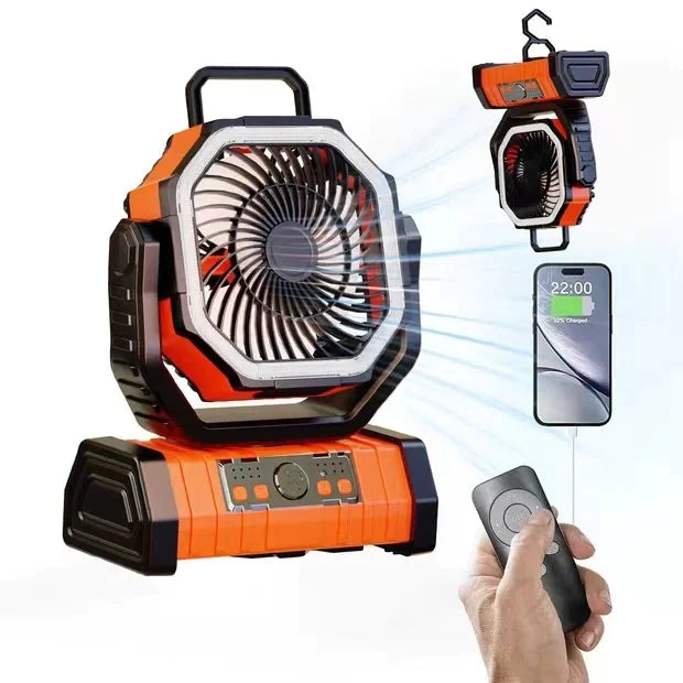 LumiBreeze - Outdoor Household Power Bank LED Light Camping Fan